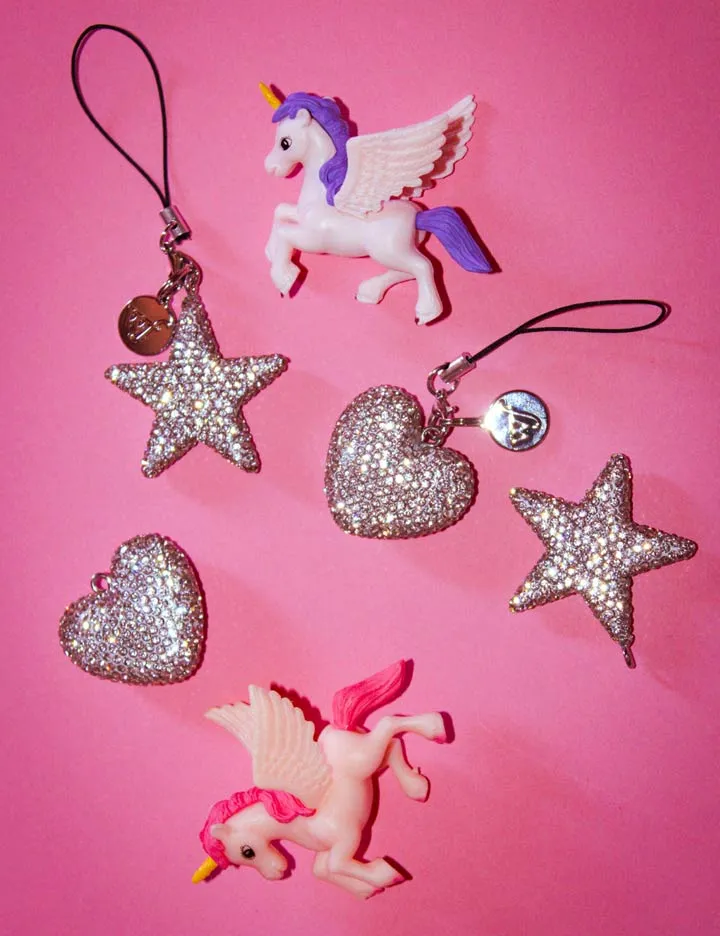 Rhinestone Heart Charm | White sold by Wildflower Cases product image thumbnail 4