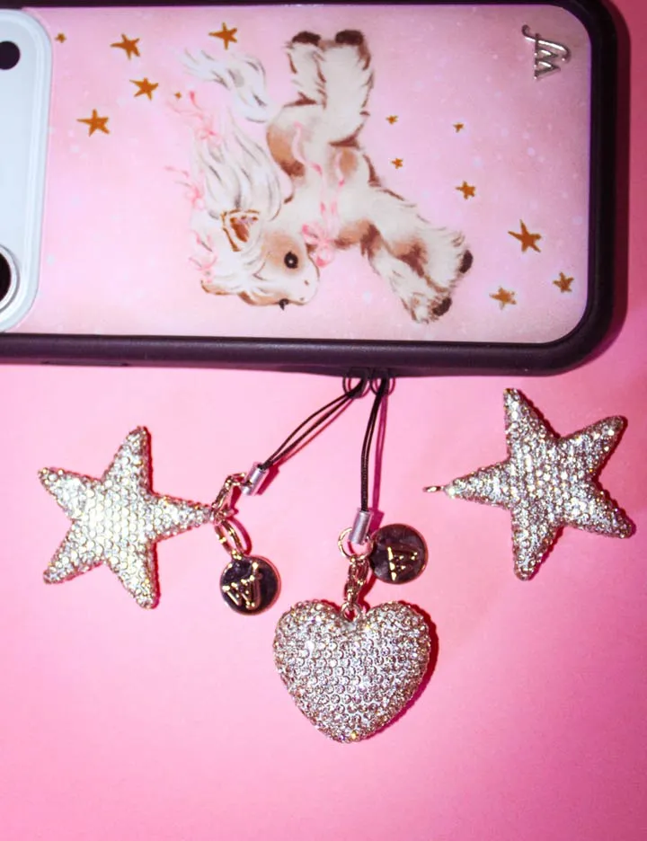 Rhinestone Heart Charm | White sold by Wildflower Cases product image thumbnail 5