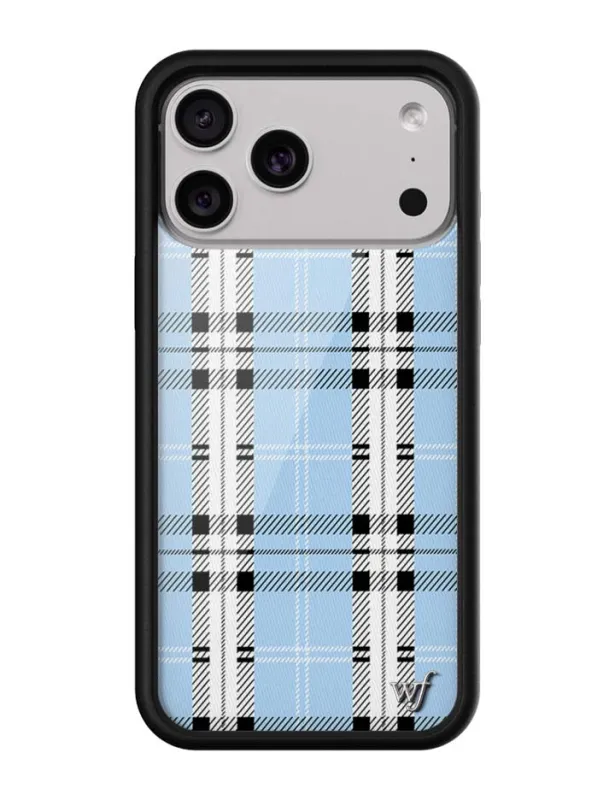 Plaid | Blue iPhone Case made by Wildflower