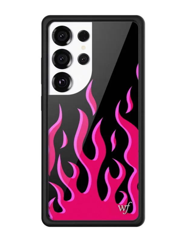 Flames | Black & Red Samsung Galaxy Case made by Wildflower