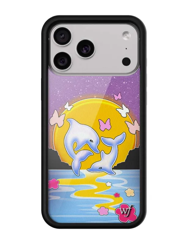 Dolphin Sunset iPhone Case made by Wildflower