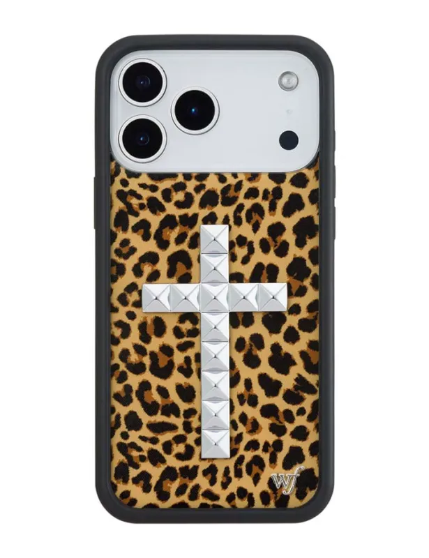 Stud Cross Meow iPhone Case made by Wildflower