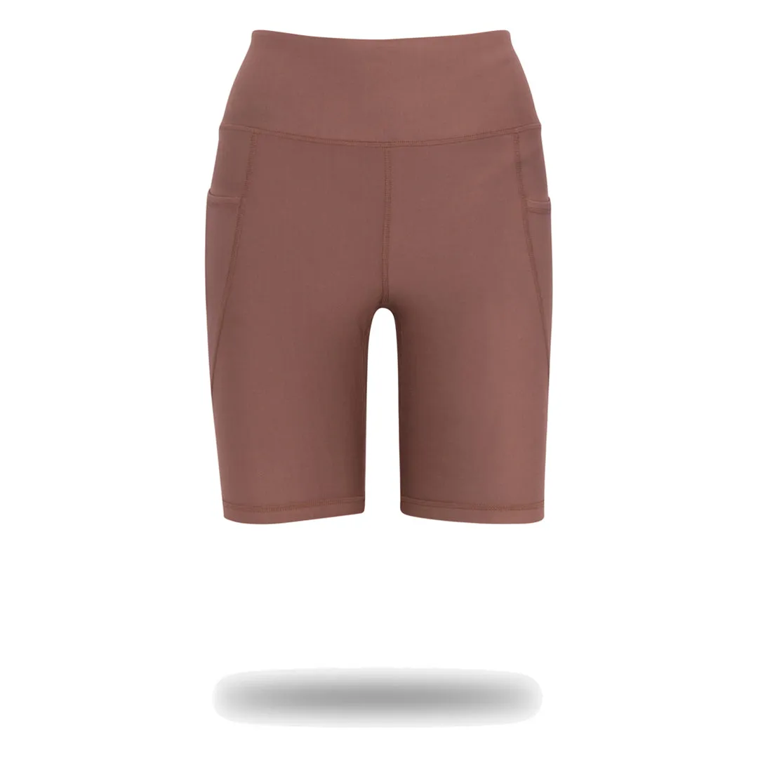 Mocha Uplift Biker Short sold by Gymwrap