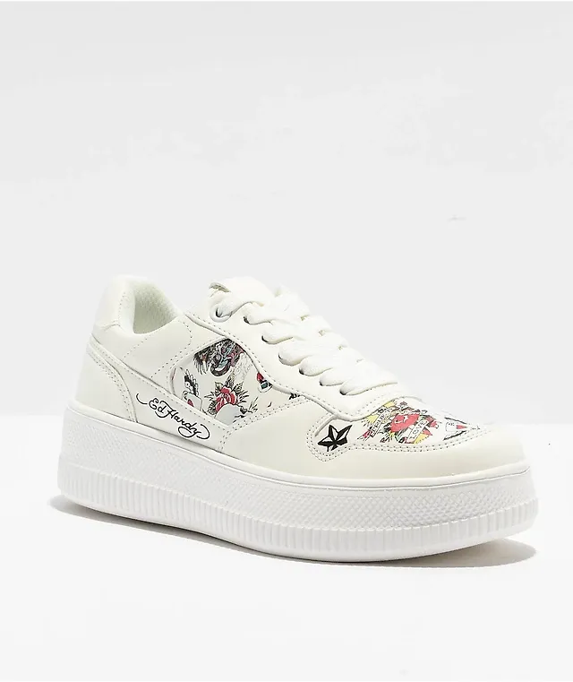 Ed Hardy Gwen White Shoes sold by Hamilton Place