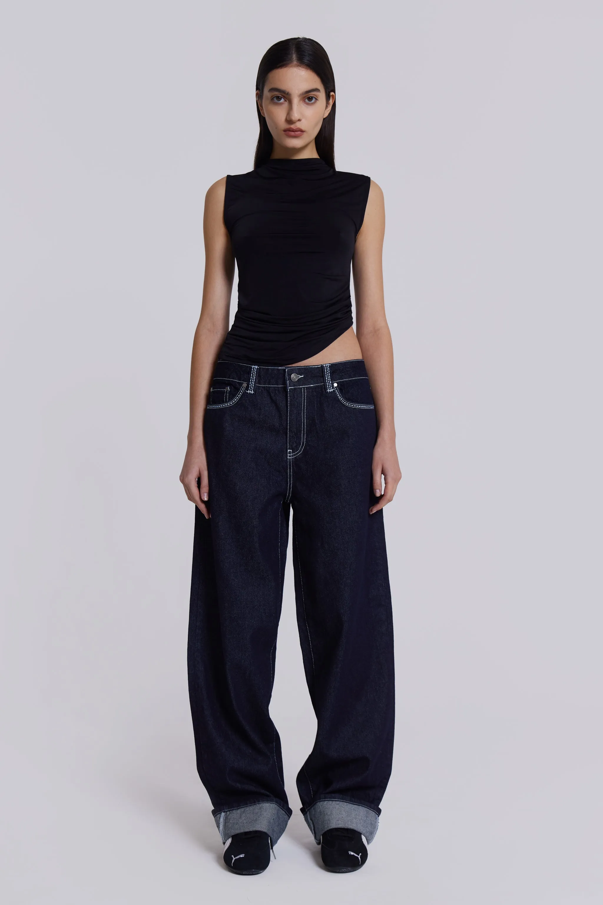 Sonic Embroidered Baggy Jeans | Parallel