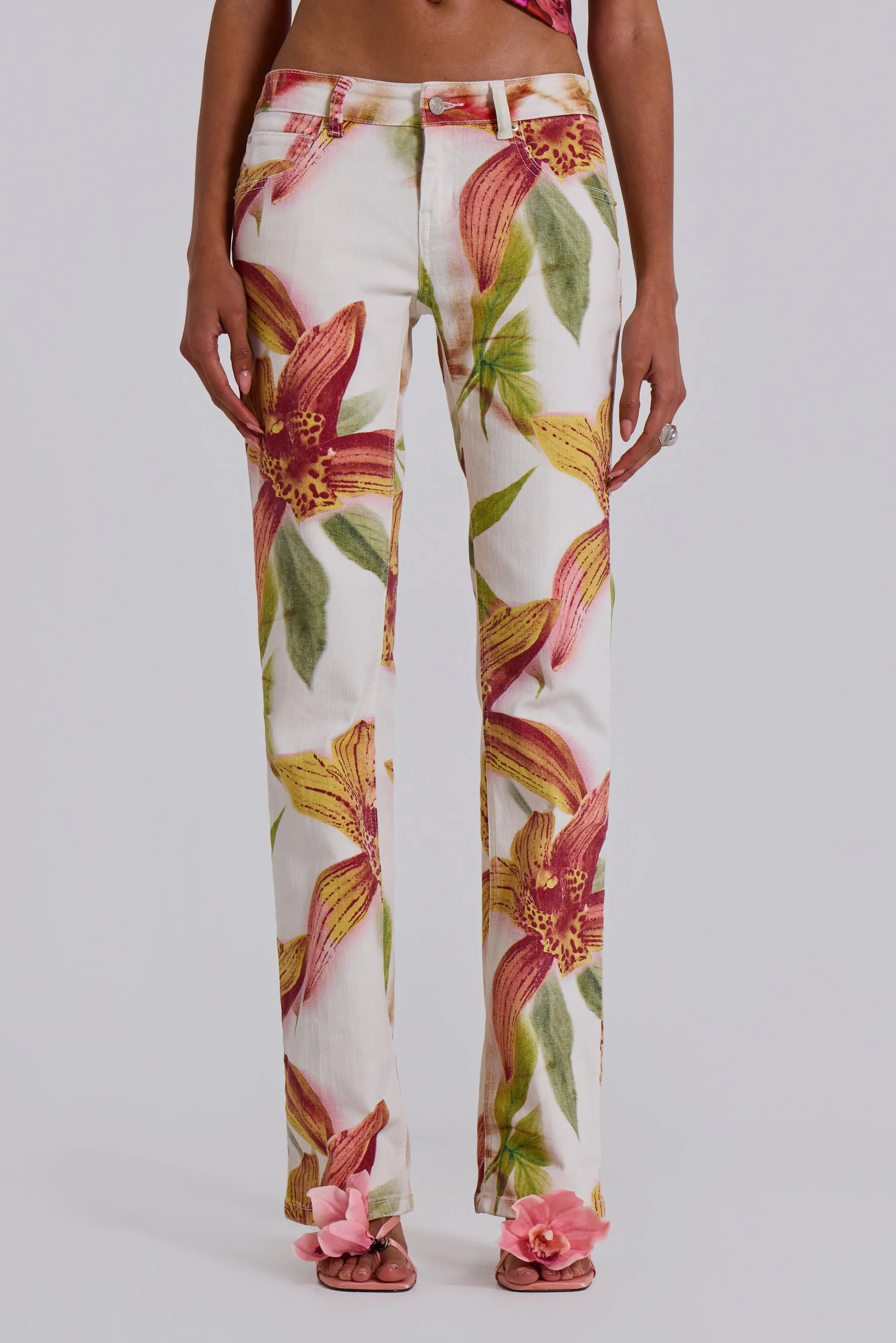 Lily Floral Bootcut Jeans sold by Jaded London product image thumbnail 2