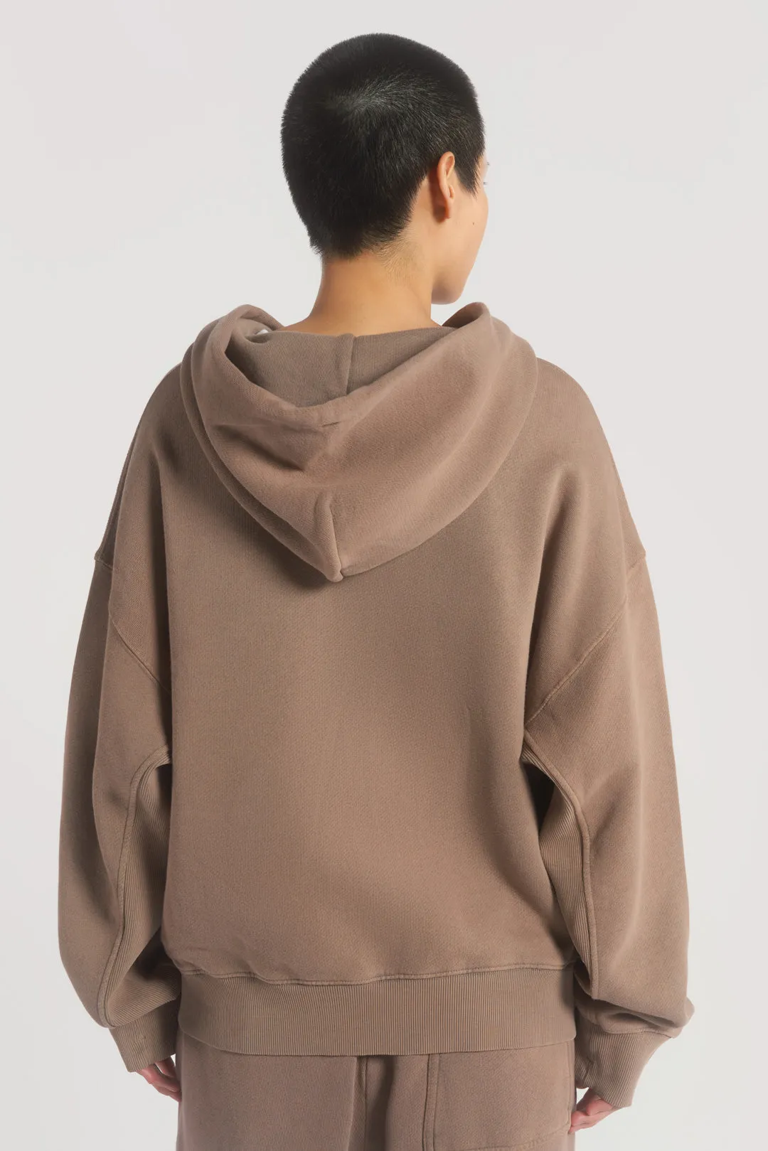 NTRLS Clay Oversized Zip Through Hoodie sold by Jaded London product image thumbnail 5
