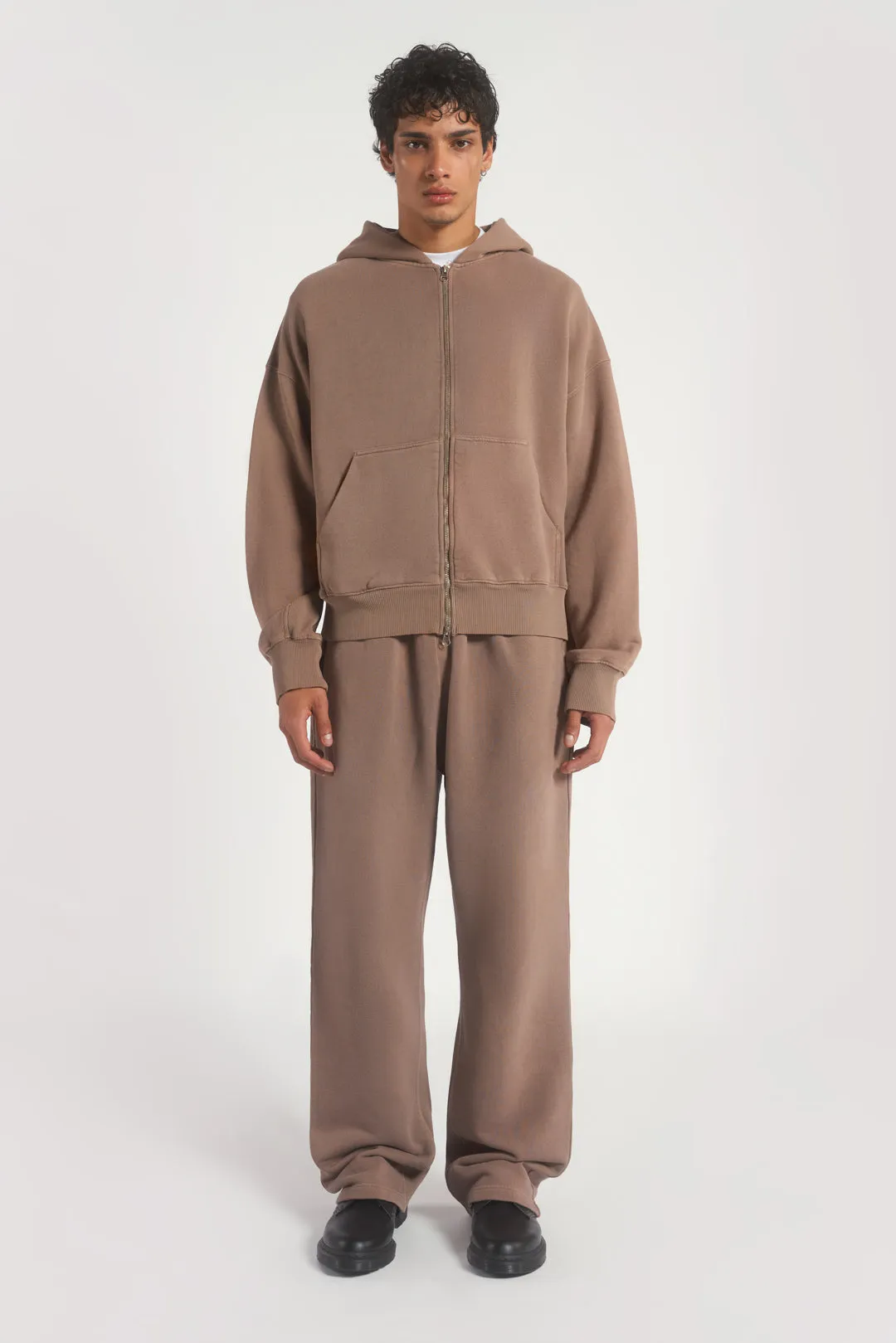 NTRLS Clay Oversized Zip Through Hoodie sold by Jaded London product image thumbnail 3