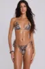 Raquel Leopard Reversible Micro Triangle Bikini Top sold by Jaded London