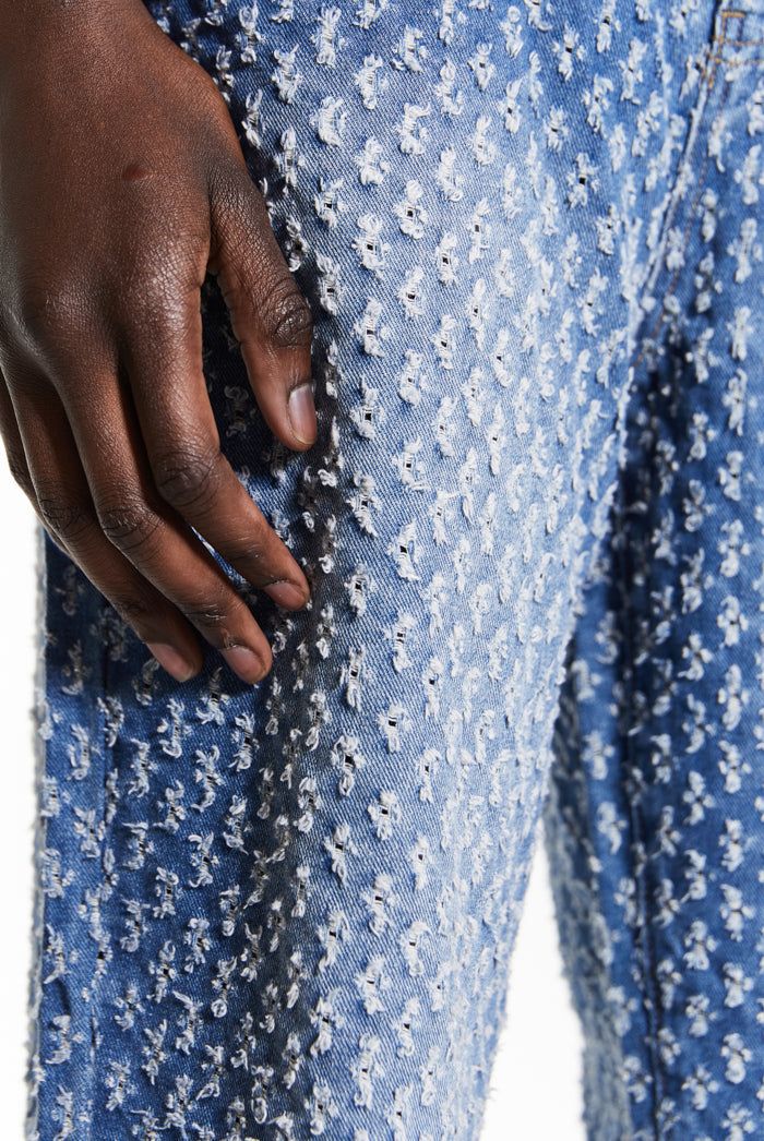 Light Blue Distressed Skate Jeans sold by Jaded London product image thumbnail 3