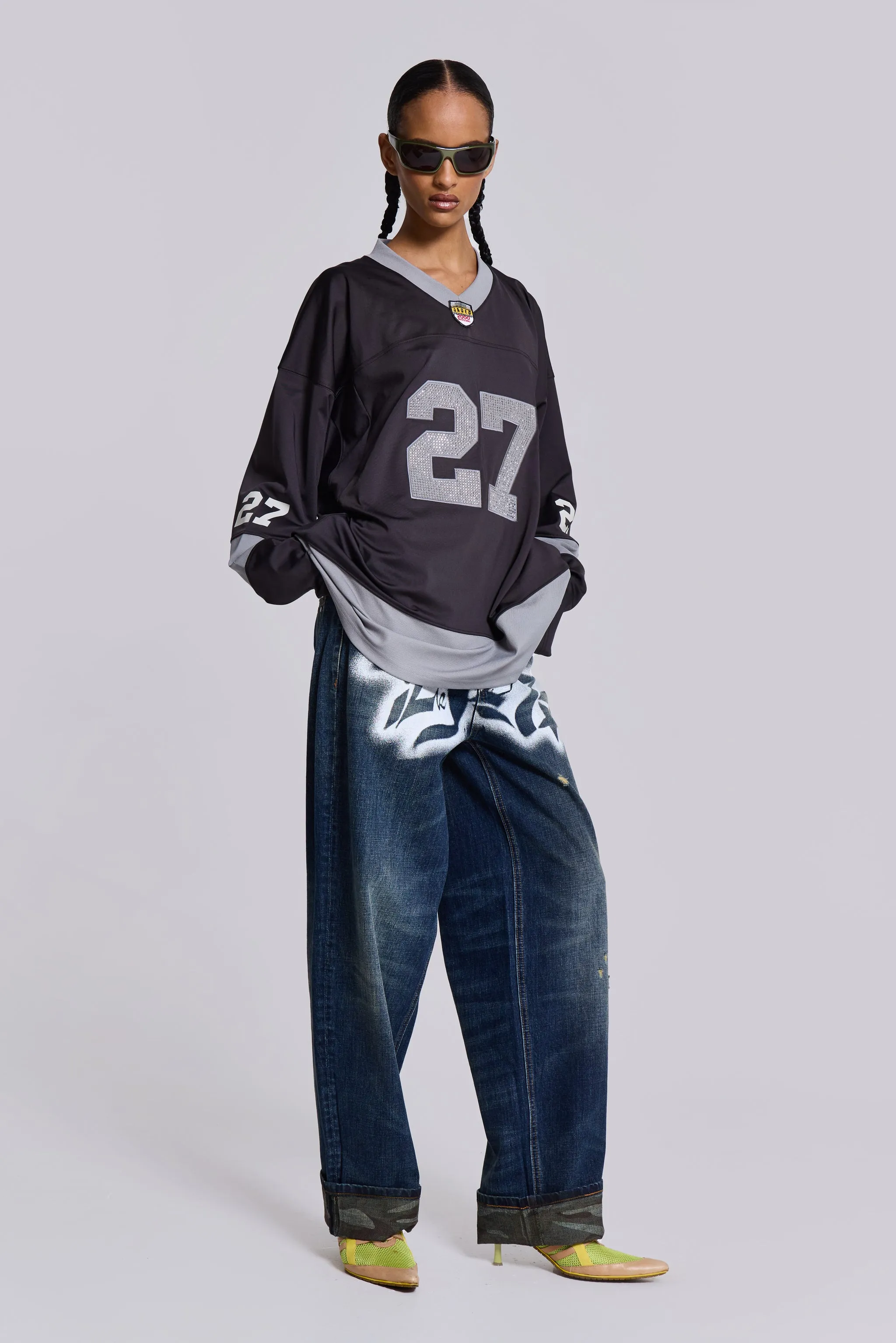 Jaded Archive Diamante Football Shirt sold by Jaded London product image thumbnail 3