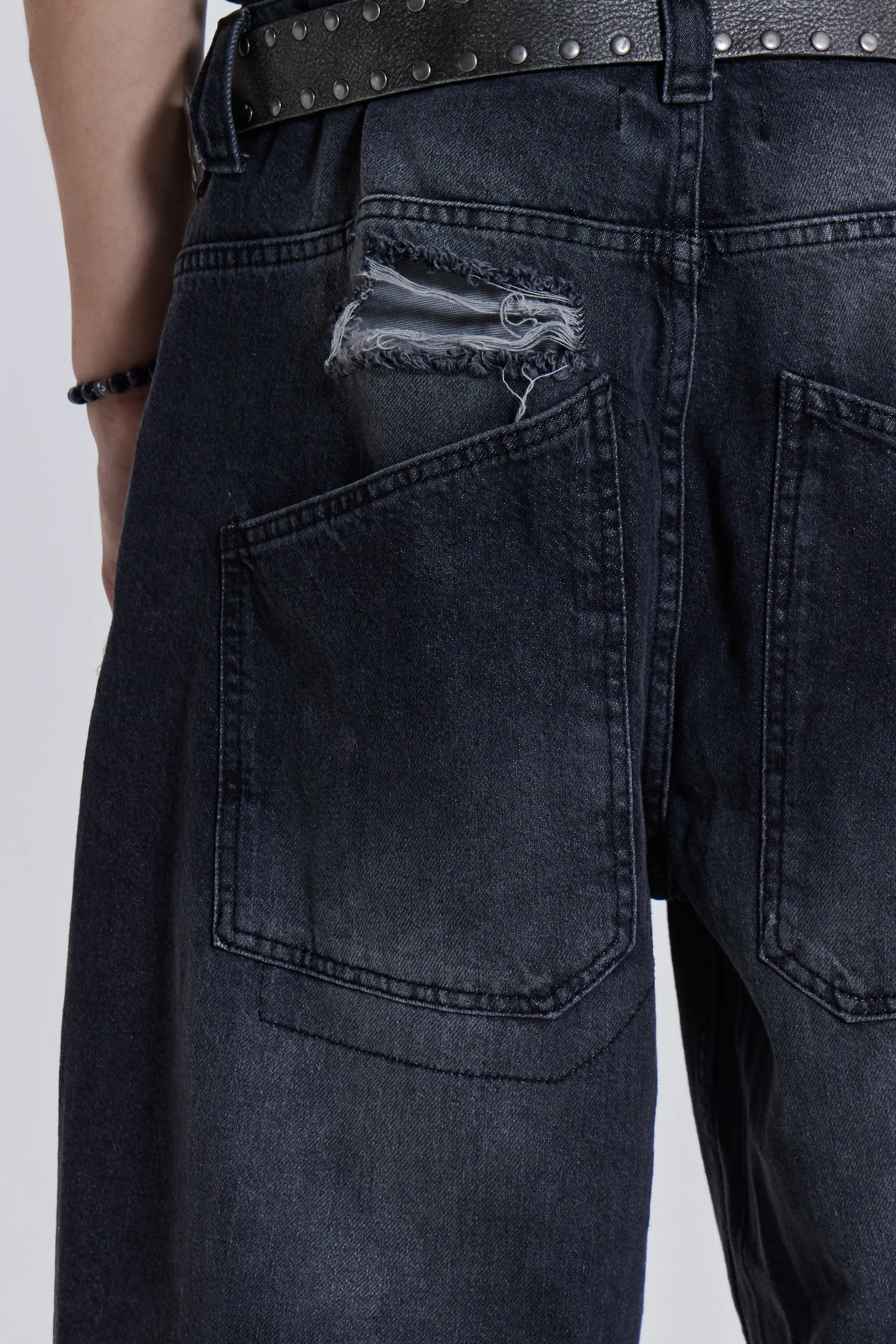 ☆海外限定☆JADED LONDON WASHED BUSTED COLOSSUS JEANS 青/黒 ☆海外限定☆JADED LONDON WASHED BUSTED COLOSSUS JEANS 青/黒
