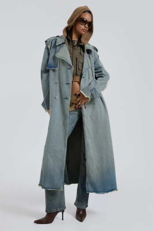 Downtown Denim Coat sold by Jaded London