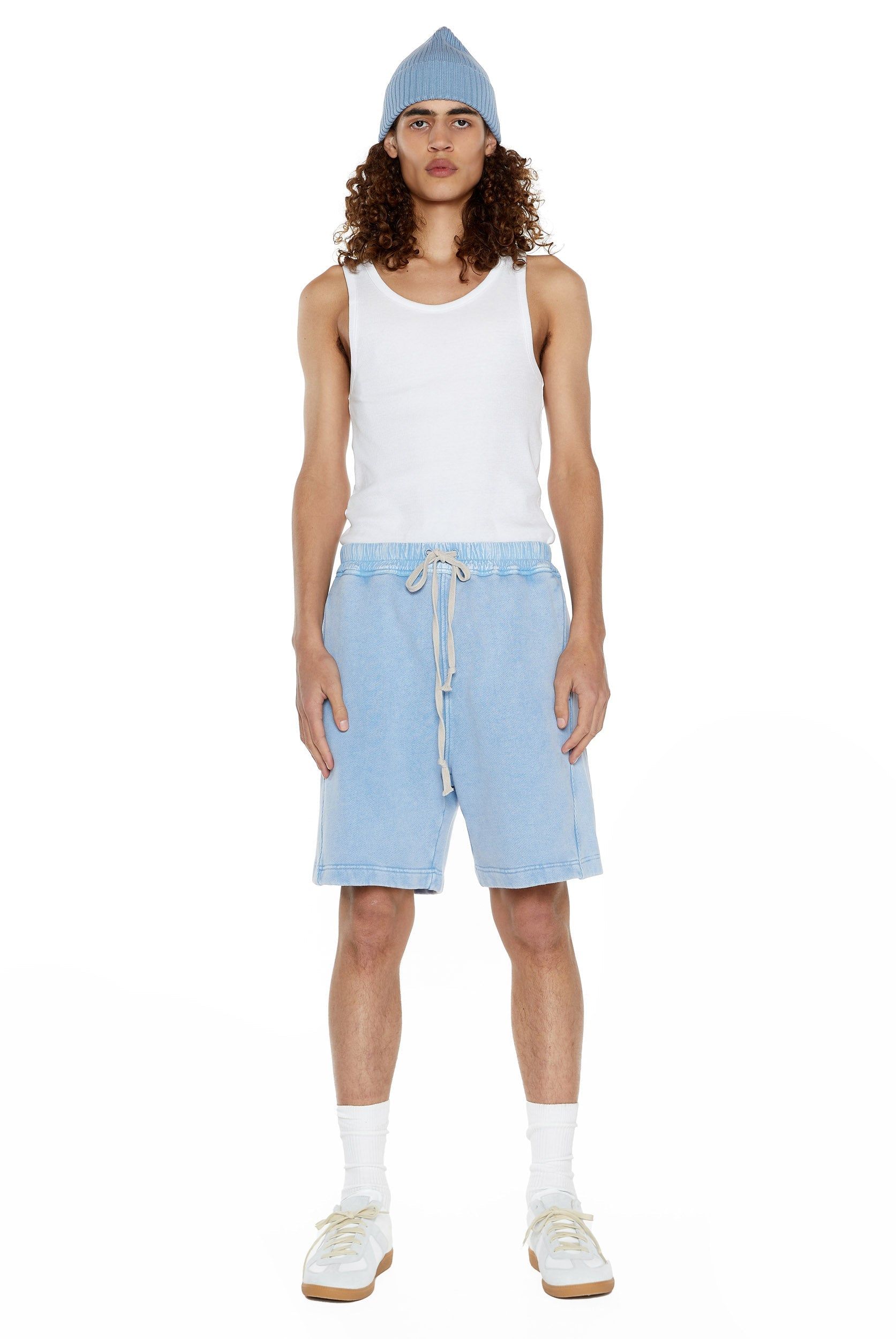NTRLS Powder Blue Relaxed Shorts sold by Jaded London product image thumbnail 3
