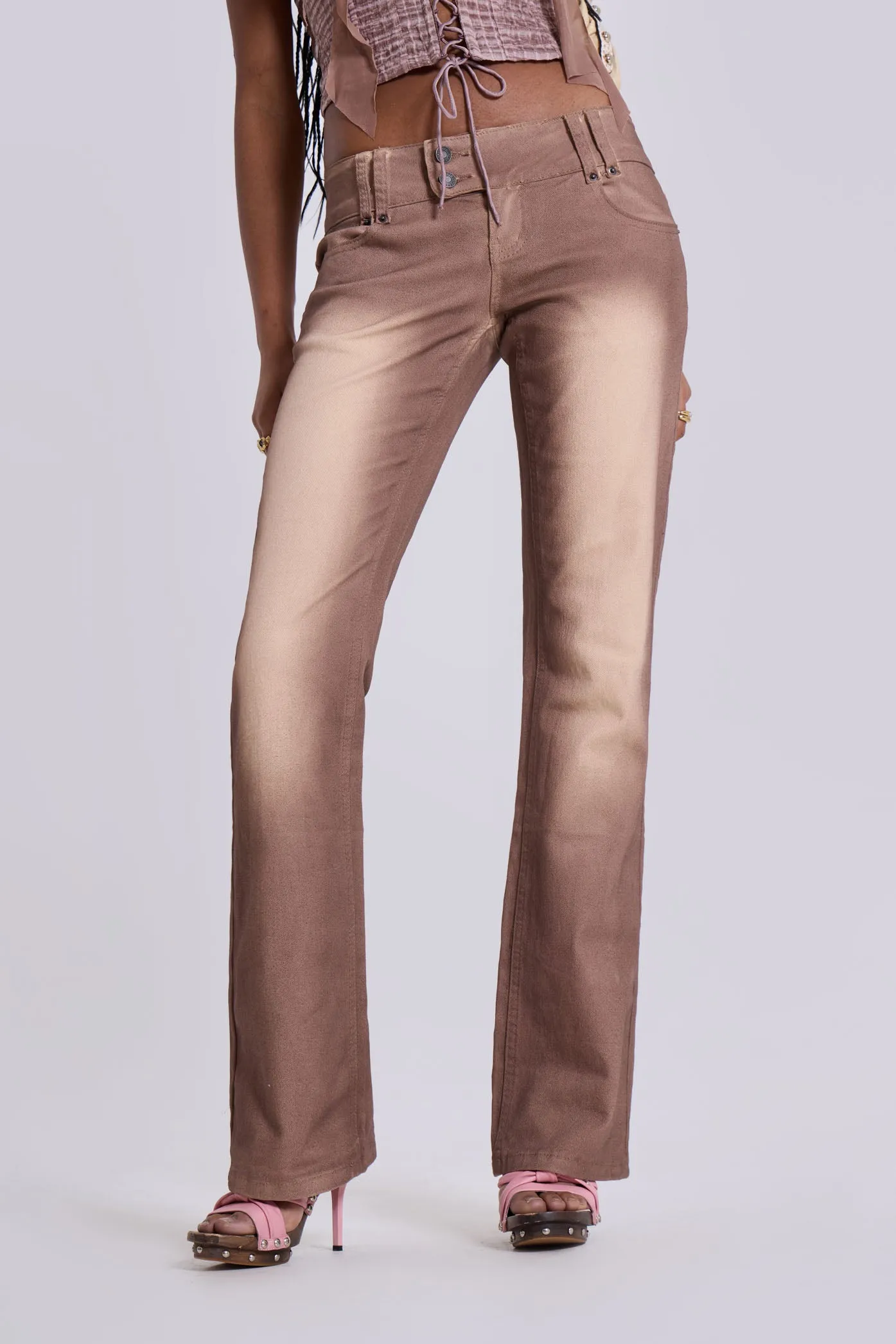 Washed Dirty Mauve Thirteen Jeans sold by Jaded London product image thumbnail 2