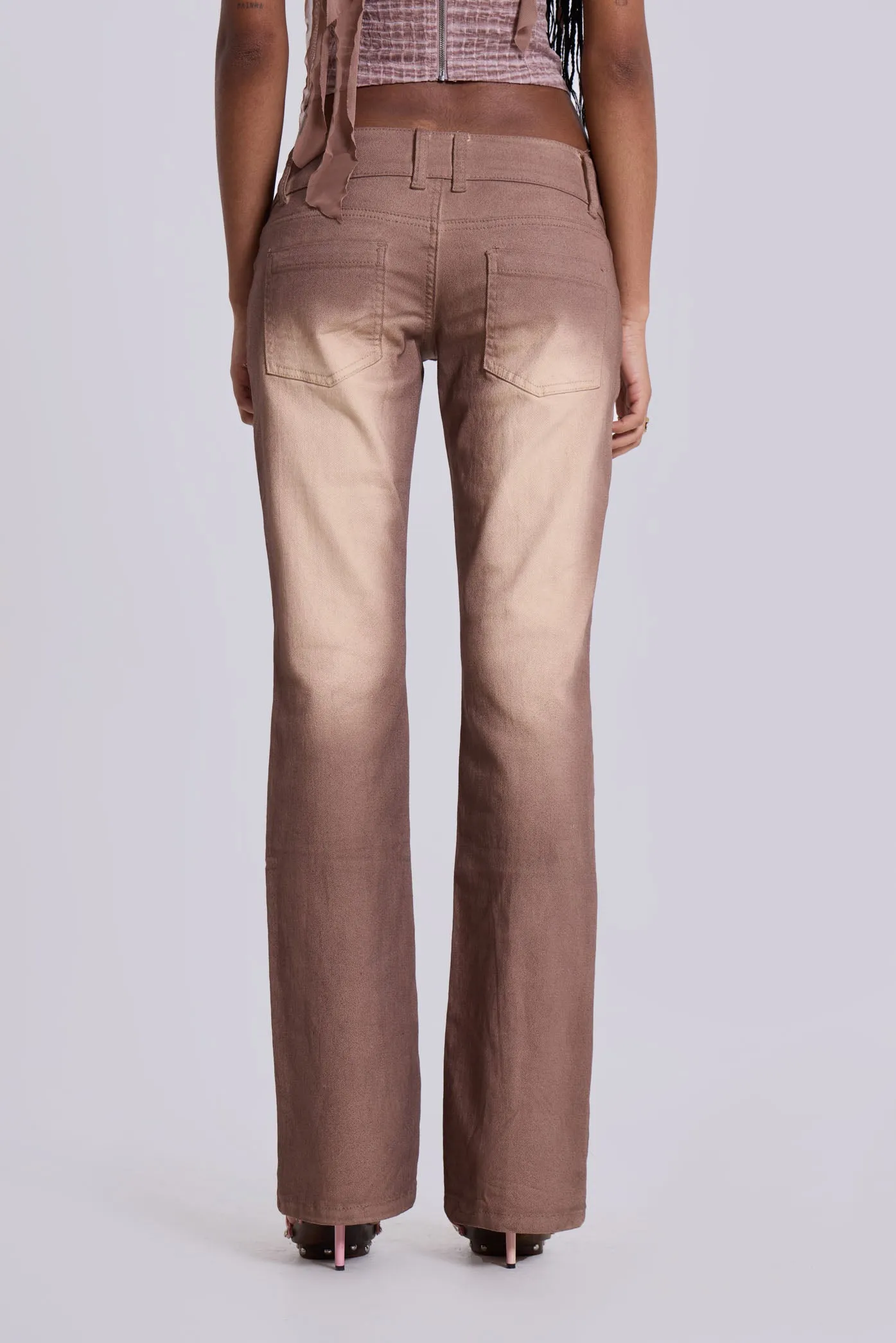 Washed Dirty Mauve Thirteen Jeans sold by Jaded London product image thumbnail 3