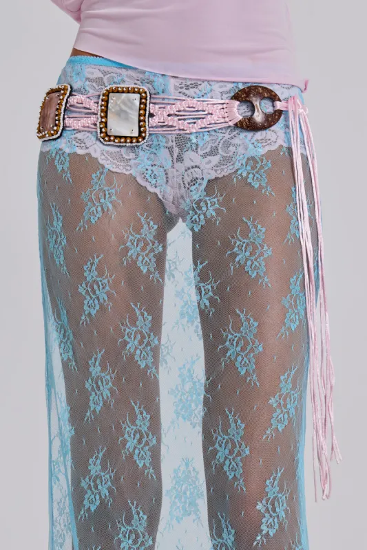Beaded Shell Woven Belt sold by Jaded London
