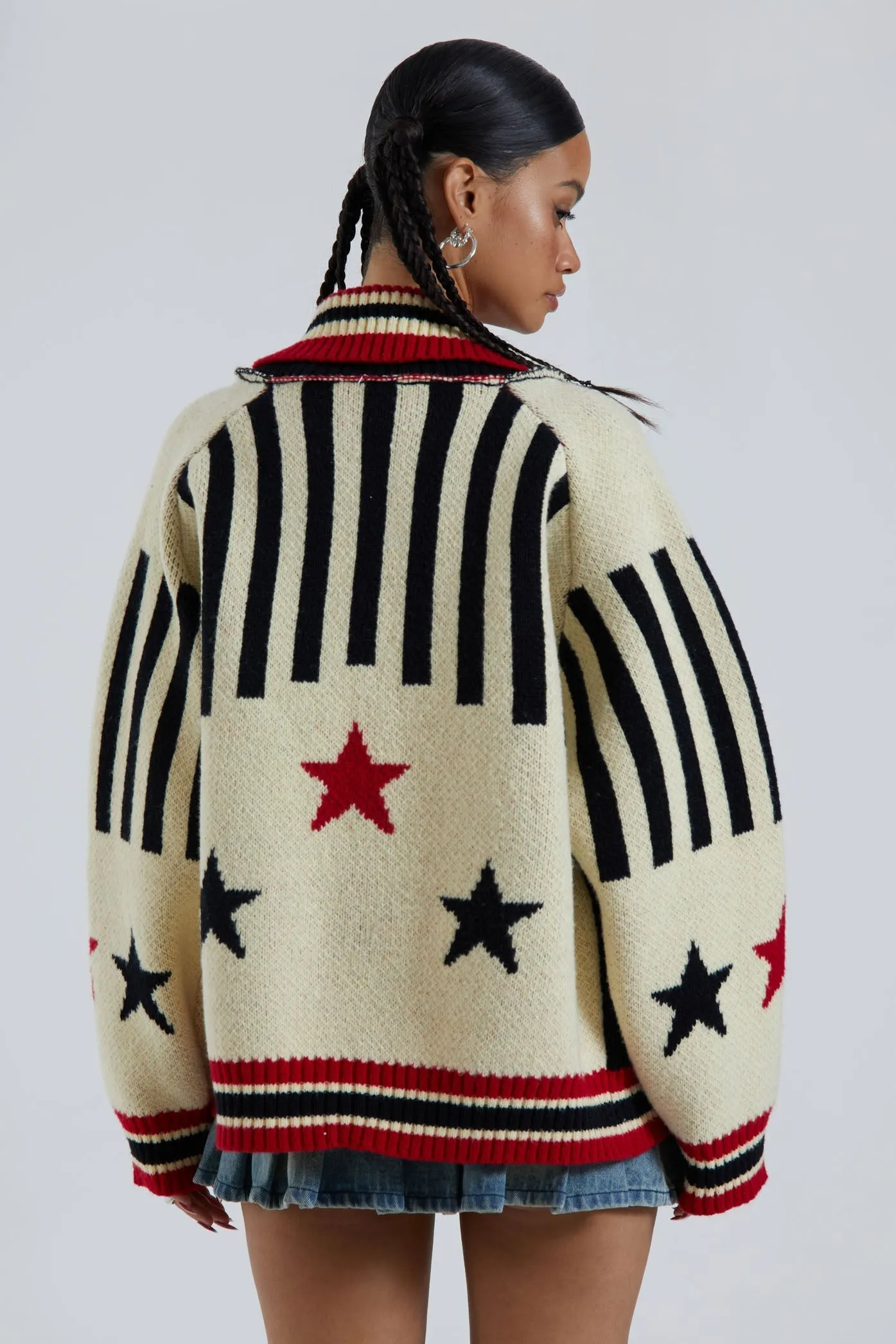 Team 23 Knitted Zip Through sold by Jaded London product image thumbnail 2