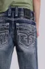 Rock Revival Mid Blue Gwen Flared Jeans sold by Jaded London