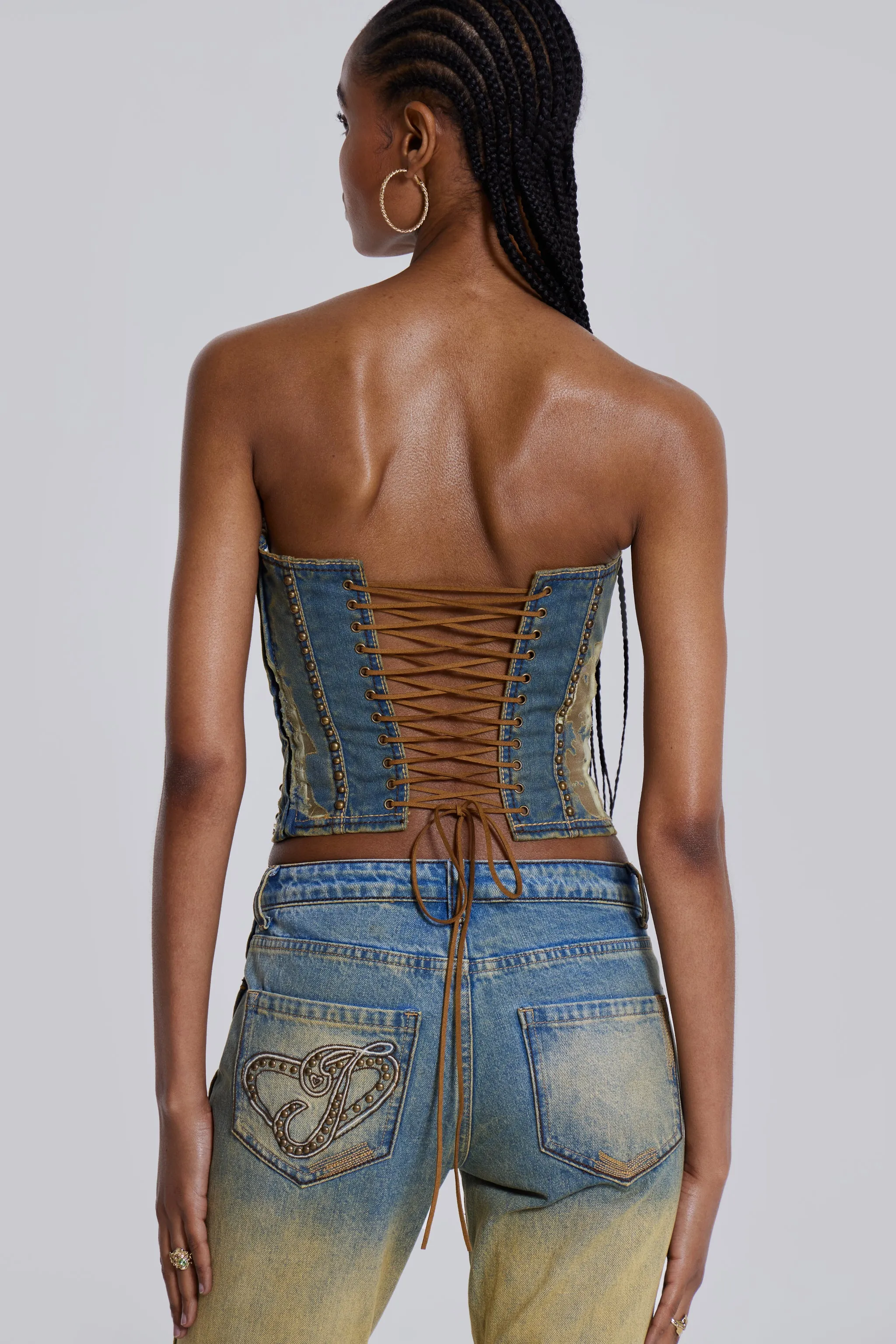 Vega Denim Corset Top sold by Jaded London product image thumbnail 2