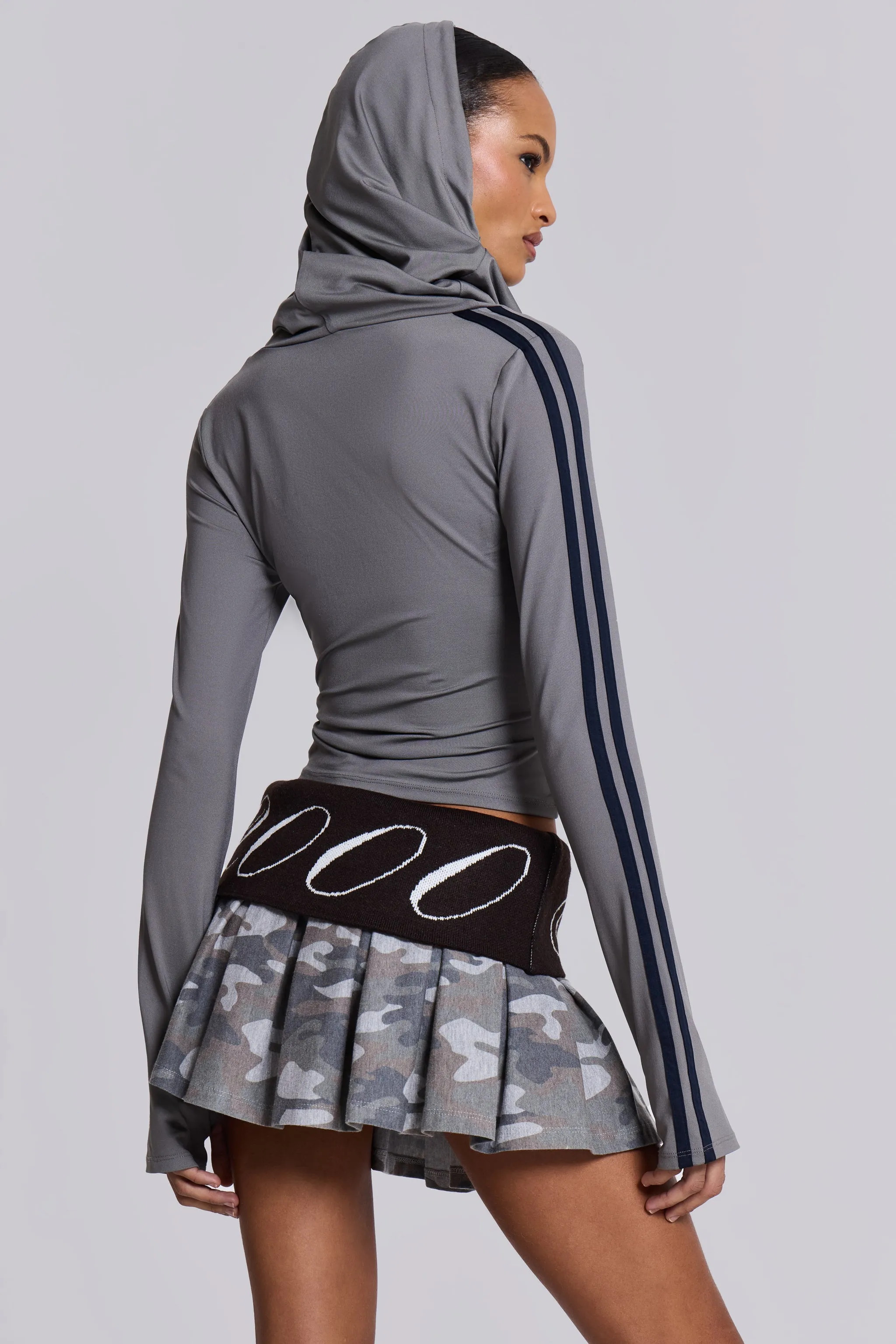 Trackstar Hooded Cowl Top sold by Jaded London product image thumbnail 2