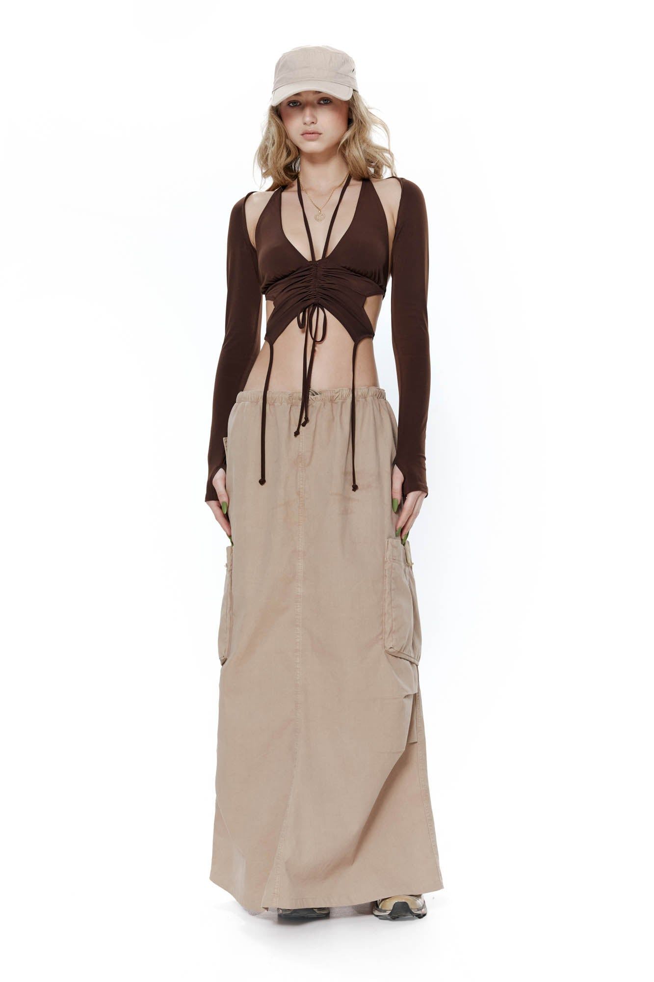 Parachute Maxi Skirt sold by Jaded London