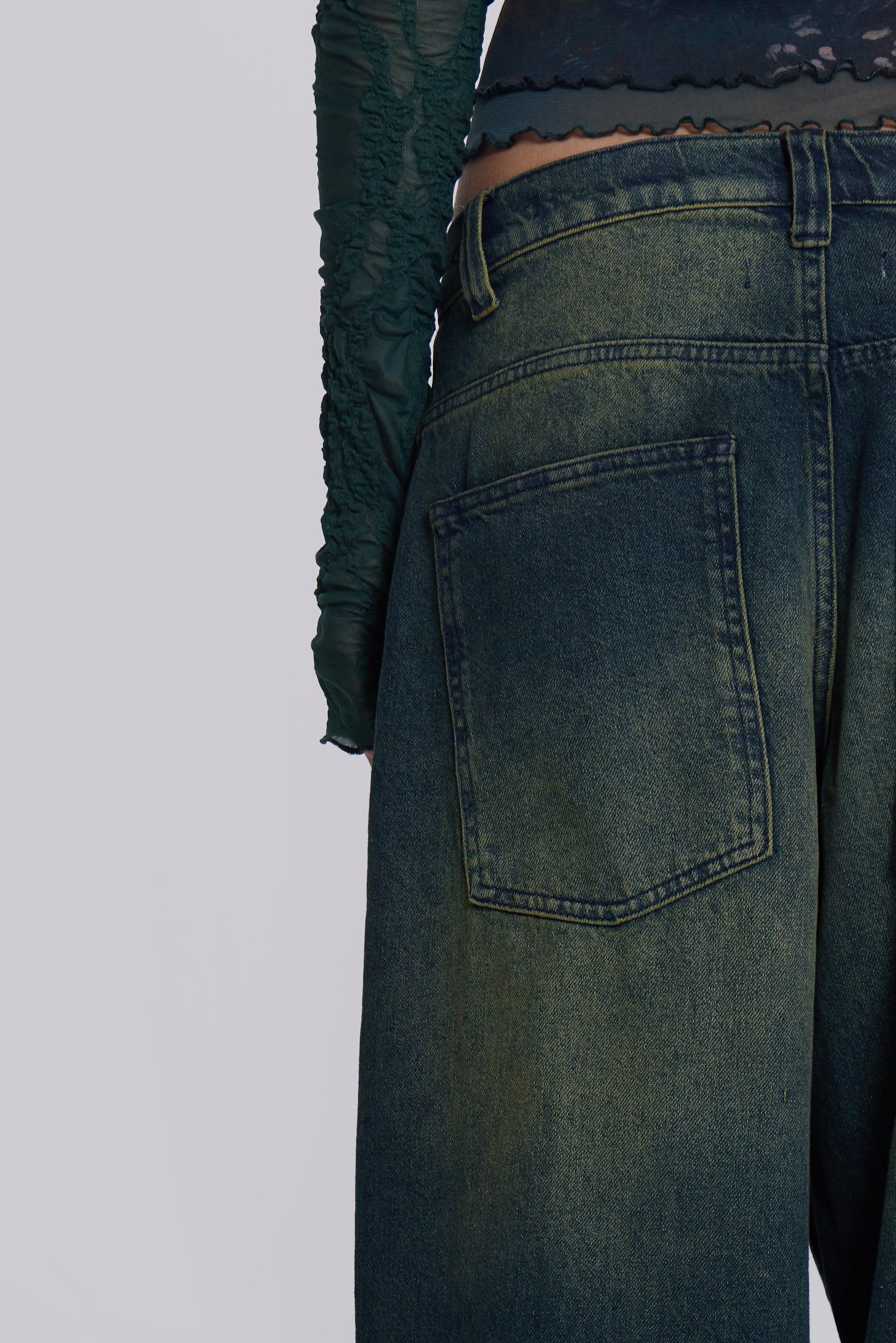 Sandblast Blue Wash Colossus Fit Jeans sold by Jaded London product image thumbnail 10