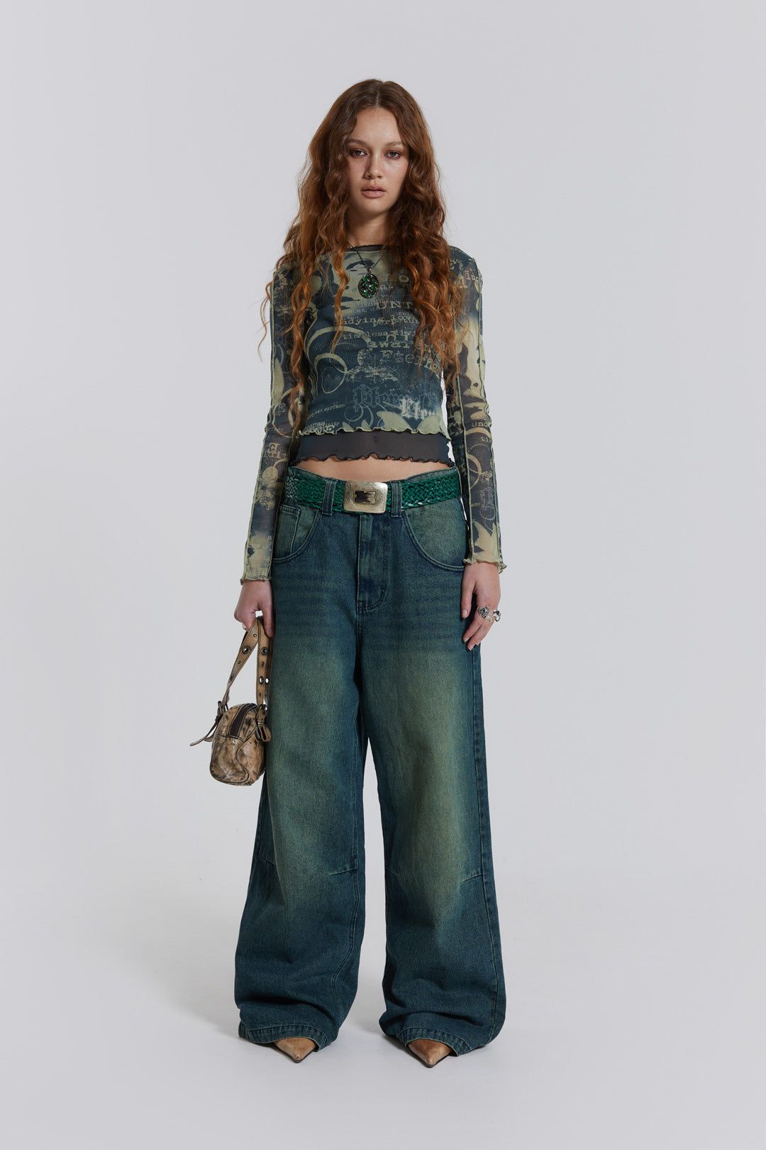 Sandblast Blue Wash Colossus Fit Jeans sold by Jaded London product image thumbnail 5