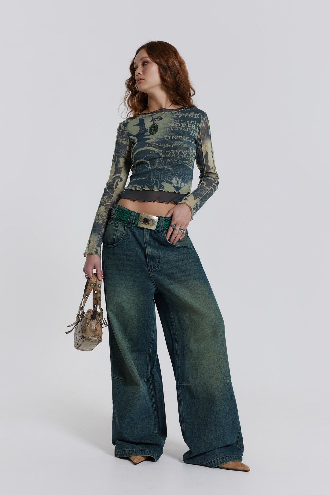 Sandblast Blue Wash Colossus Fit Jeans sold by Jaded London product image thumbnail 6