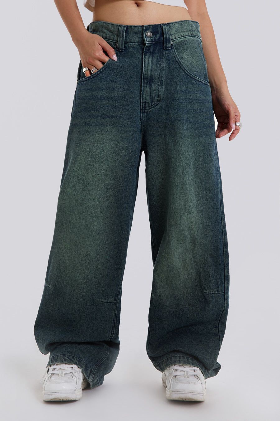 Sandblast Blue Wash Colossus Fit Jeans sold by Jaded London product image thumbnail 7