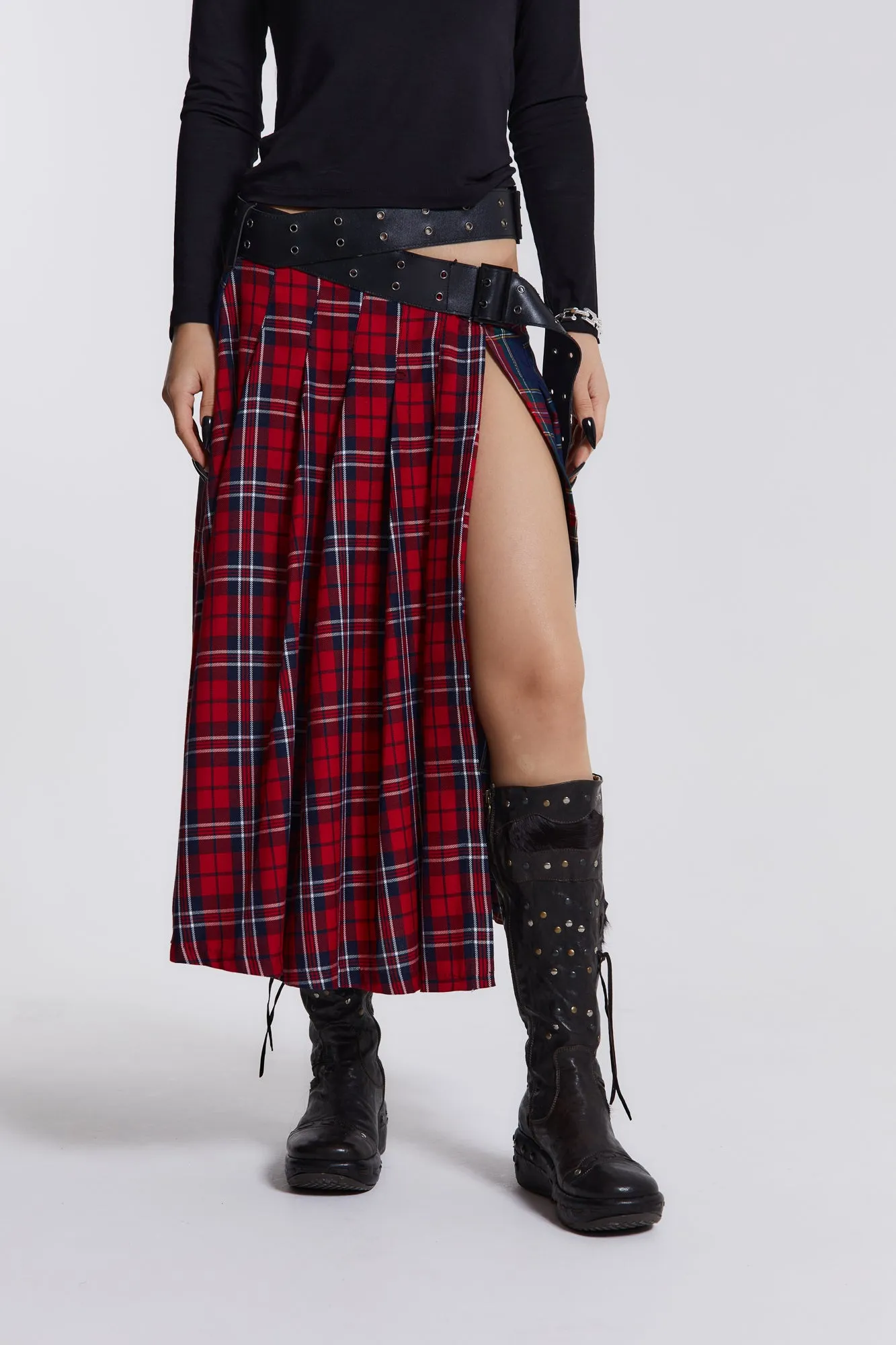 スカート MULTI COMBINATION KILT SKIRT Ladies Tartan Pleated Billi Kilt Skirt,black Watch Scottish