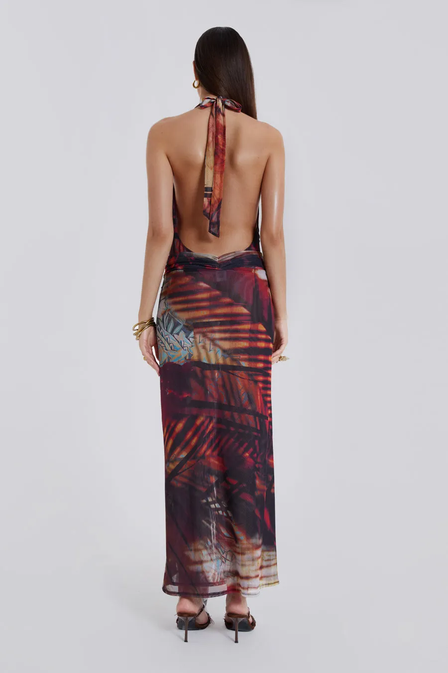 Cindy Plunge Maxi Dress In Red sold by Jaded London product image thumbnail 4