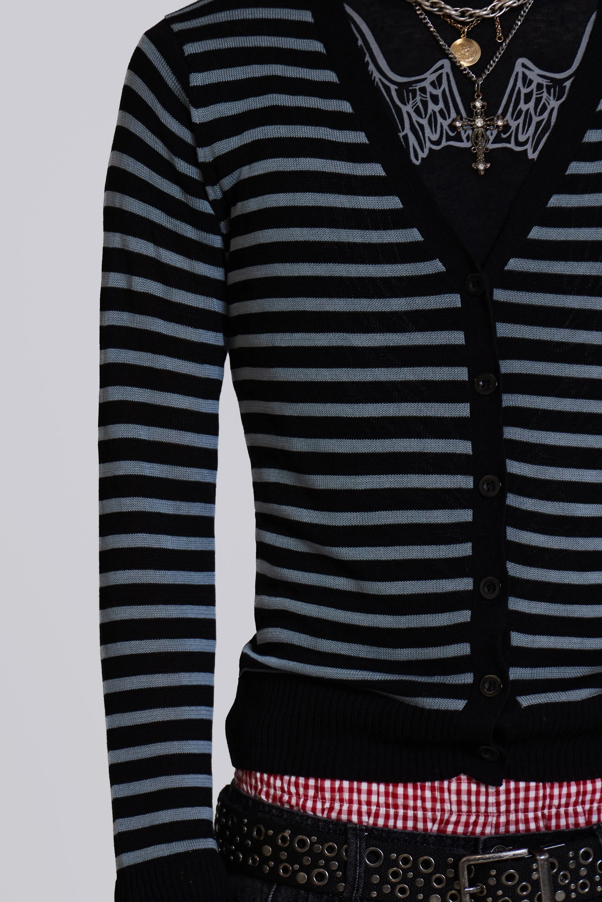 Sid Stripe Cardigan sold by Jaded London product image thumbnail 4