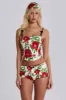 Scarlet Satin Corset Top sold by Jaded London