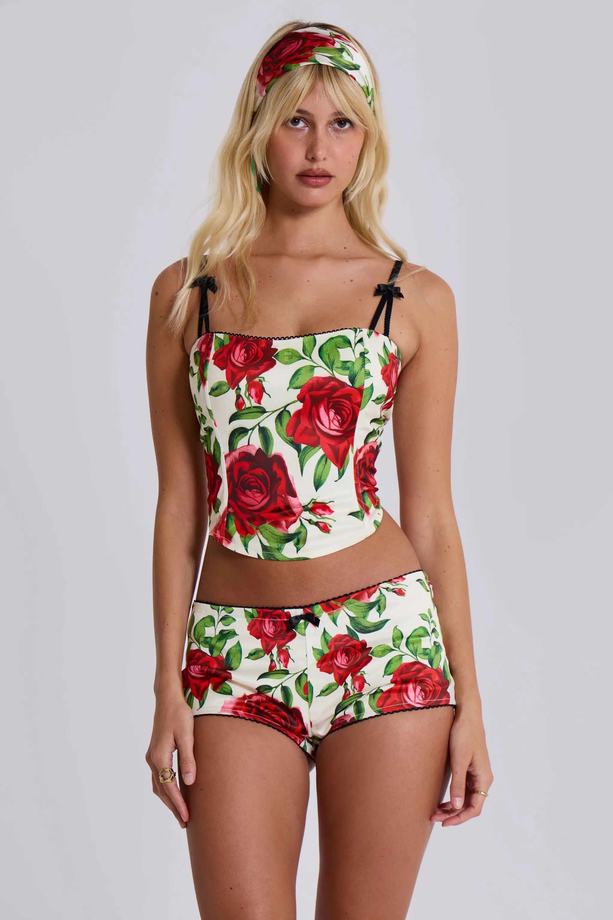 Scarlet Satin Corset Top sold by Jaded London product image thumbnail 4