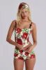 Scarlet Satin Corset Top sold by Jaded London