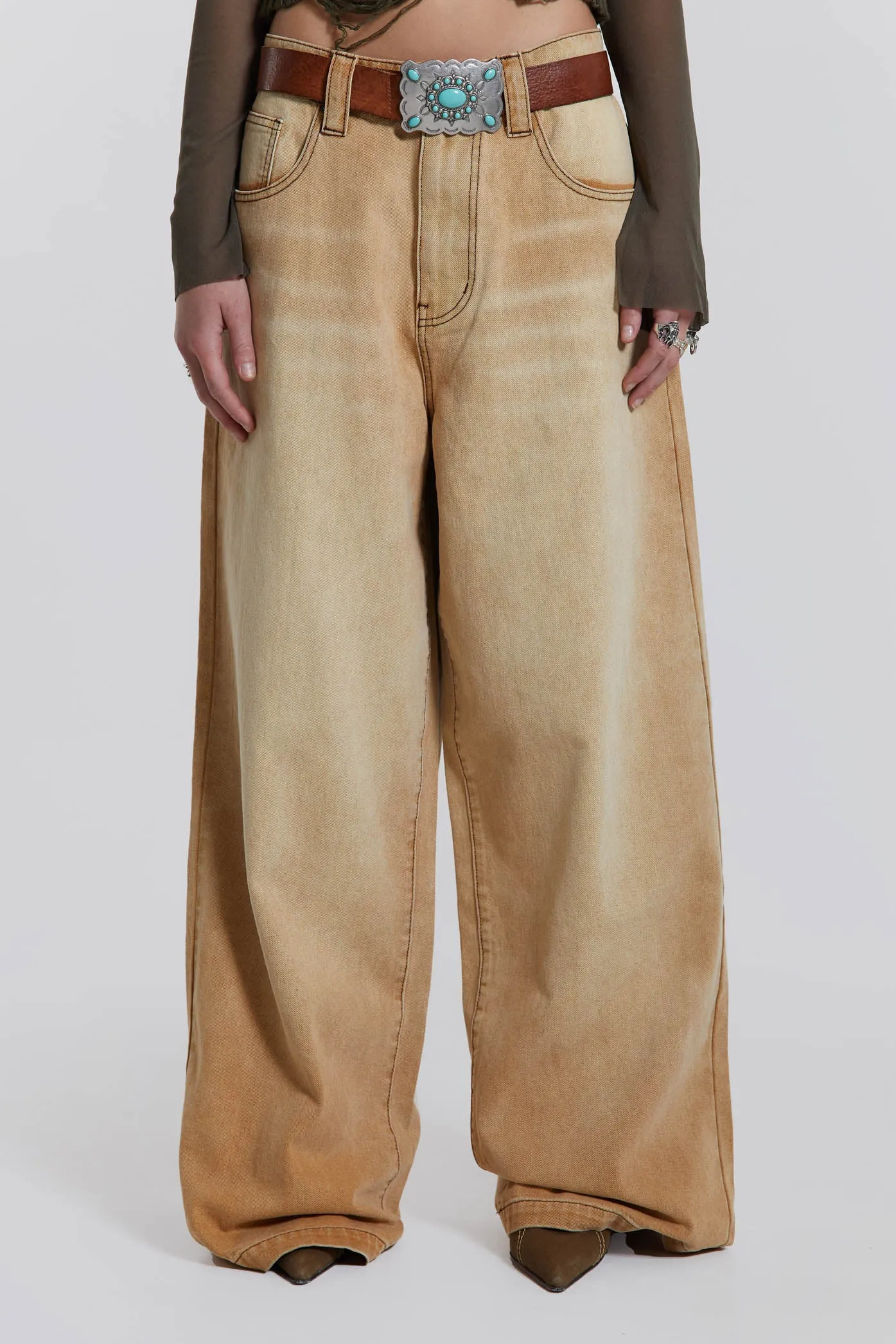 Sand Colossus Baggy Jeans sold by Jaded London product image thumbnail 2