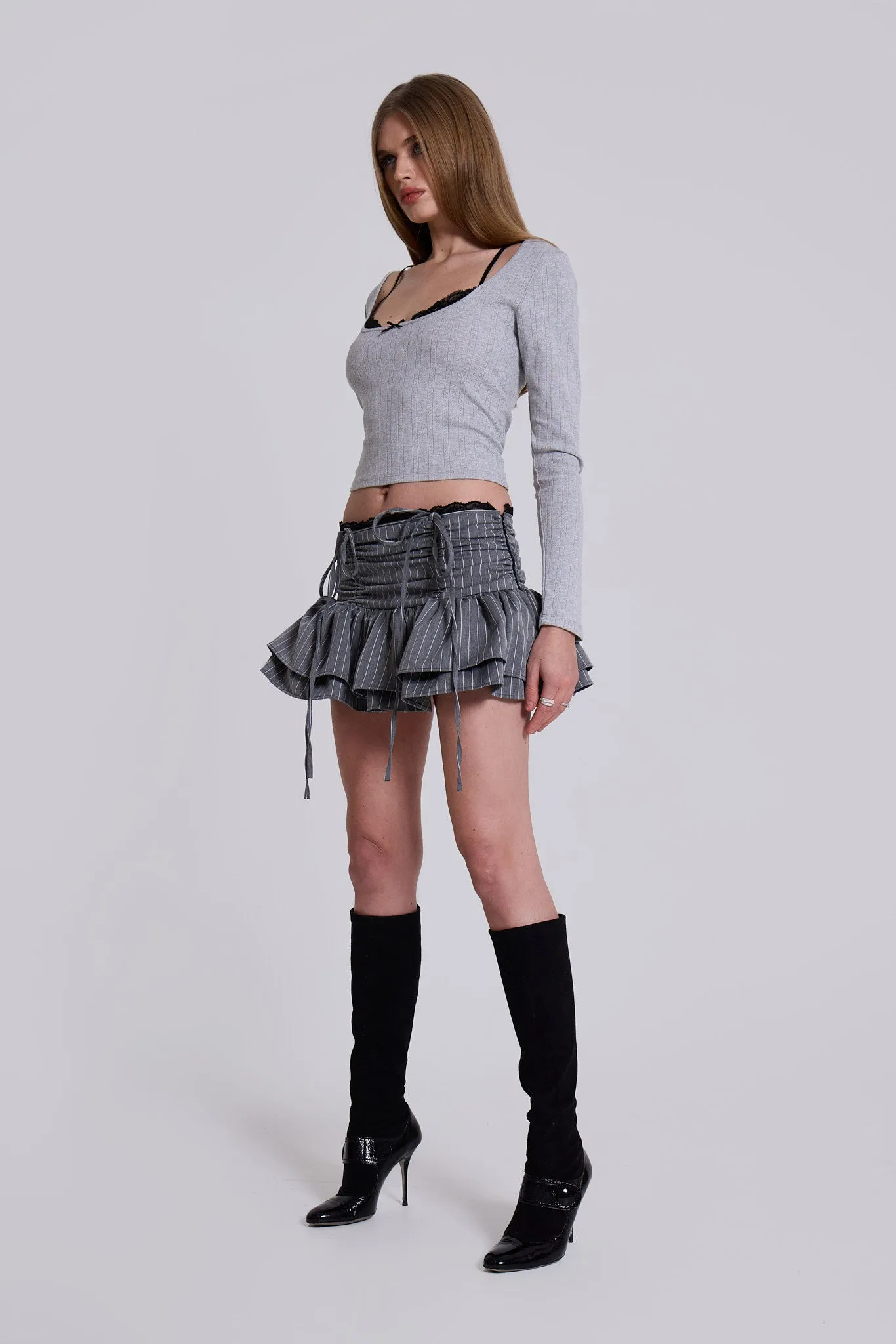 Thursday Pinstripe Mini Skirt sold by Jaded London product image thumbnail 3