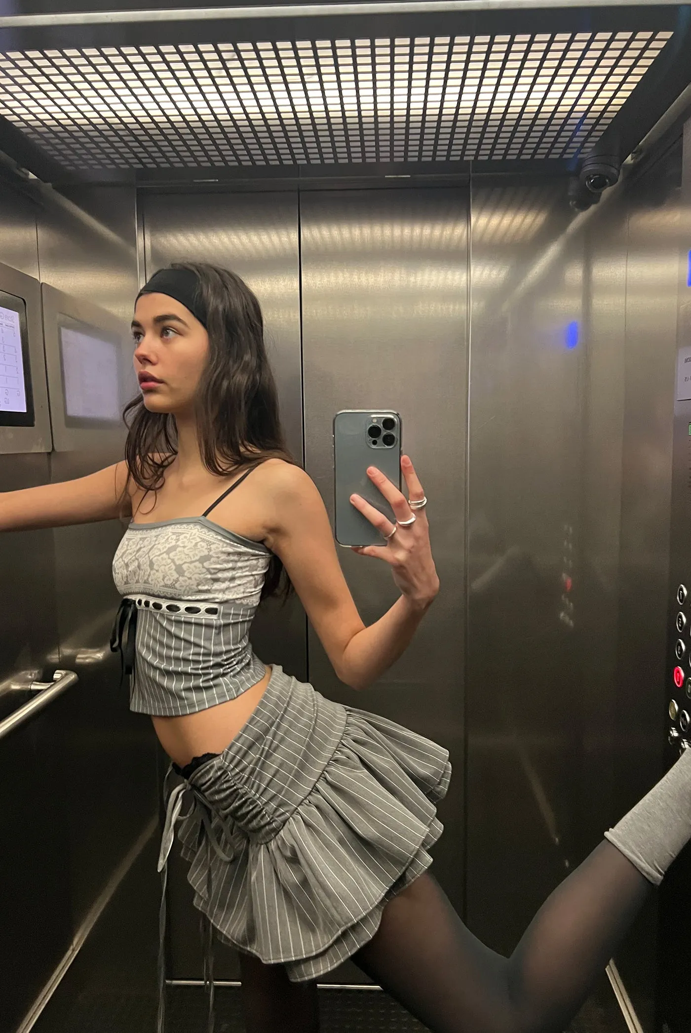 Thursday Pinstripe Mini Skirt sold by Jaded London product image thumbnail 2