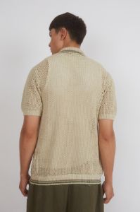 Nostra Knitted Polo Shirt sold by Jaded London