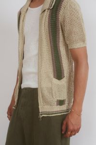 Nostra Knitted Polo Shirt sold by Jaded London