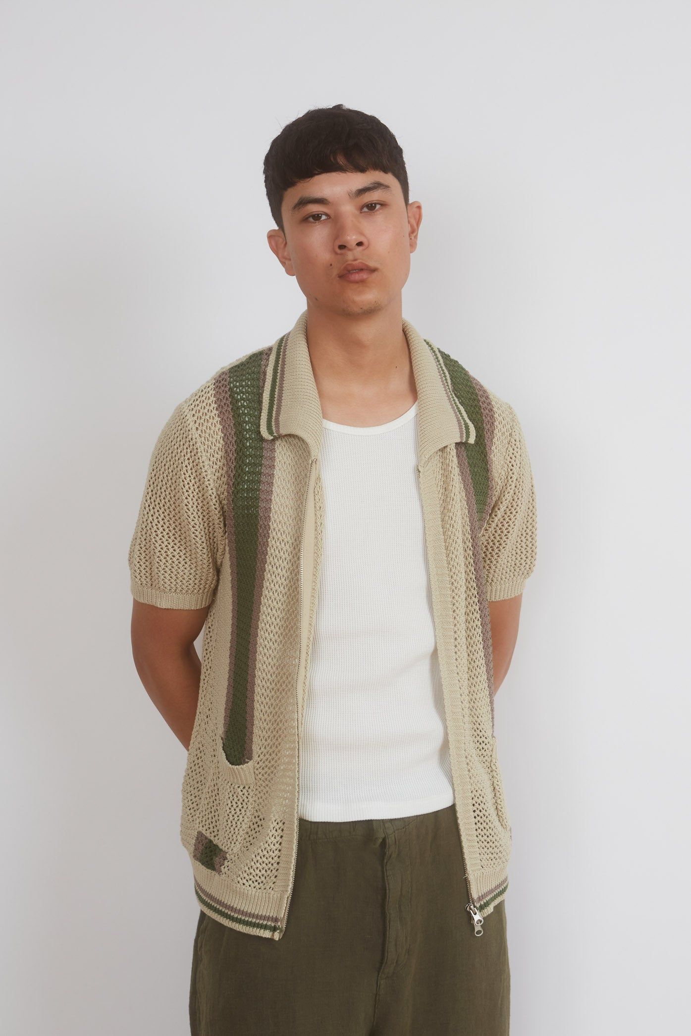 Nostra Knitted Polo Shirt sold by Jaded London