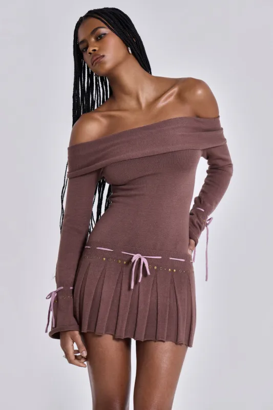 Serena Knitted Mini Dress sold by Jaded London