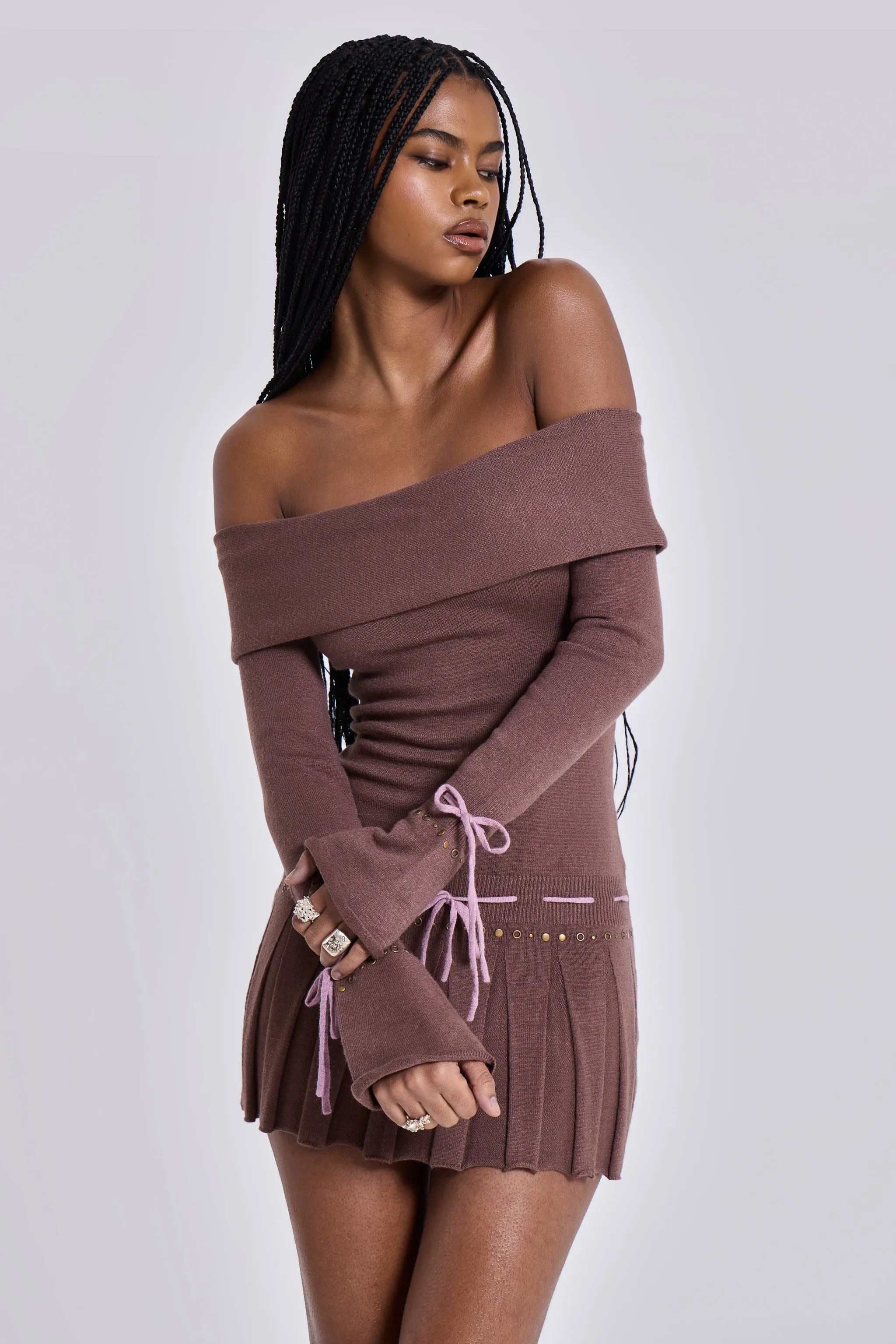 Serena Knitted Mini Dress sold by Jaded London product image thumbnail 5