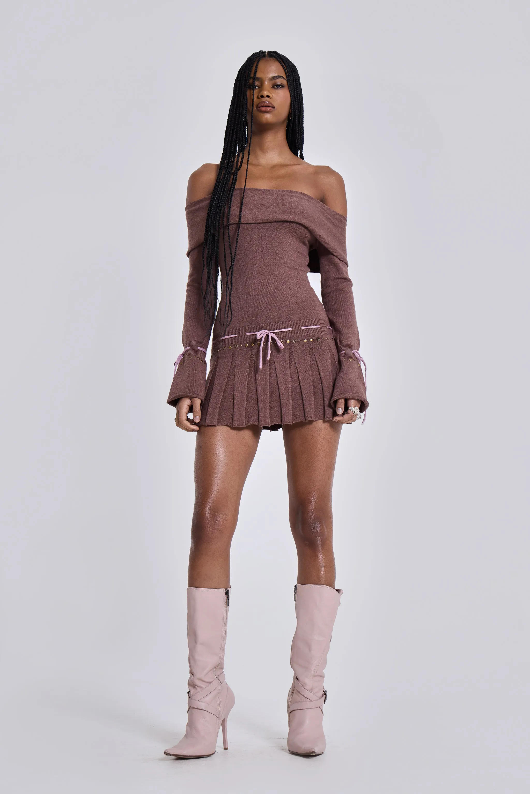 Serena Knitted Mini Dress sold by Jaded London product image thumbnail 4