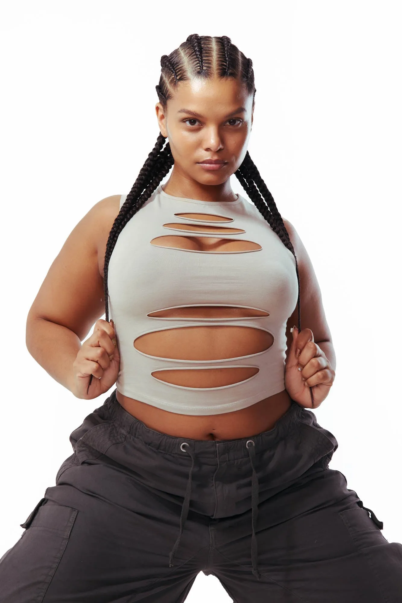 Slash Top In Taupe sold by Jaded London product image thumbnail 3