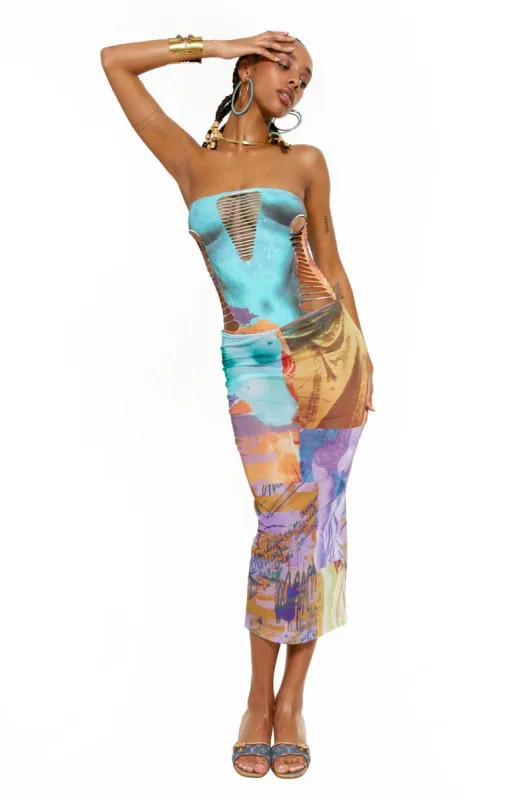 Aphrodite Mesh Maxi Skirt sold by Jaded London