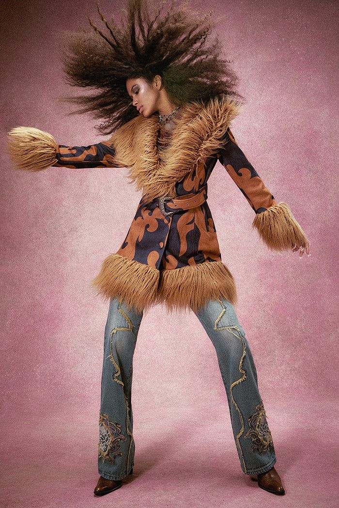 Monarch Faux Fur Coat sold by Jaded London product image thumbnail 2