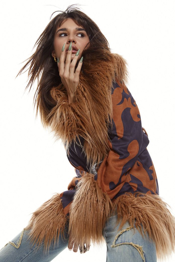 Monarch Faux Fur Coat sold by Jaded London product image thumbnail 5