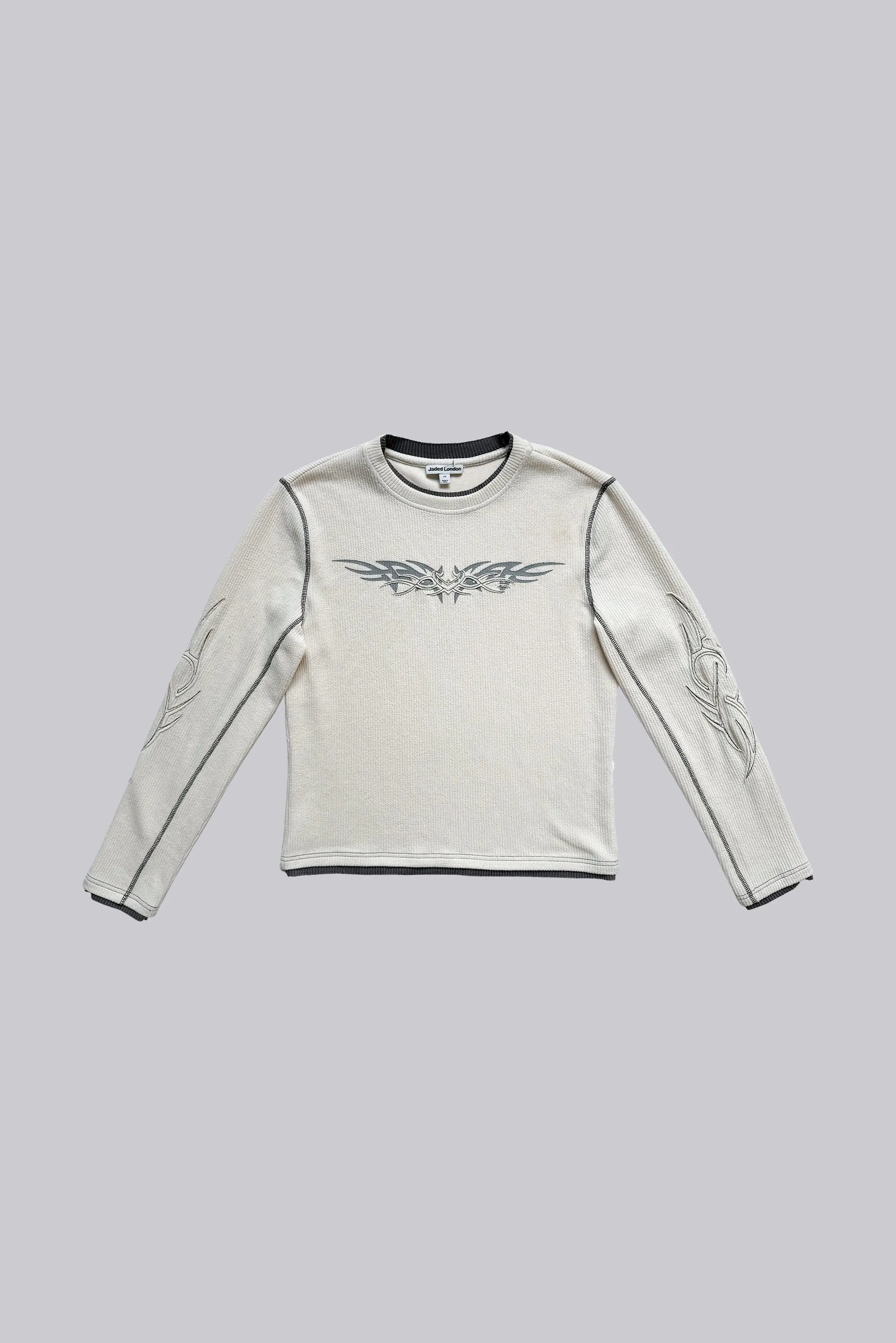 Off White Tattoo Applique Tee sold by Jaded London product image thumbnail 2